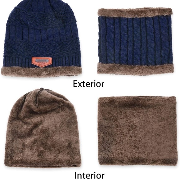 Kids Winter Hat and Scarf Set, 2Pcs Warm Knit Beanie Cap and Scarf 2 Set - Picture 5 of 8